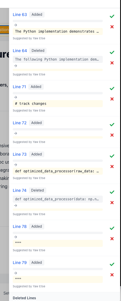 Viewing all document comments