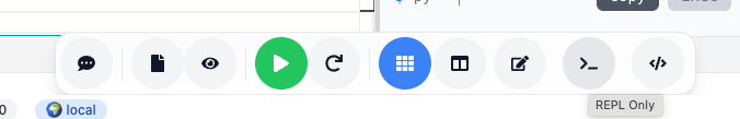 Script editor with docked interface